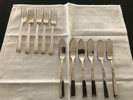 Robbe & Berking Fischbesteck ALTA 150er Versilberung – 11 T