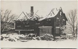 Landwirtschaft/Bauernh./Brandruine 1910 St.Gallen/Rheintal?
