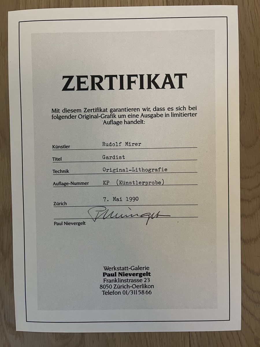 Grafica & Litografie: Original-Lithografie Rudolf Mirer – Usato da Bonstetten venduto da lala_123 3