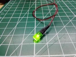 Quader-LED 2x5x7mm, verkabelt grün