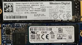 2x SSD M.2 NVMe 512GB Western Digital & Toshiba.