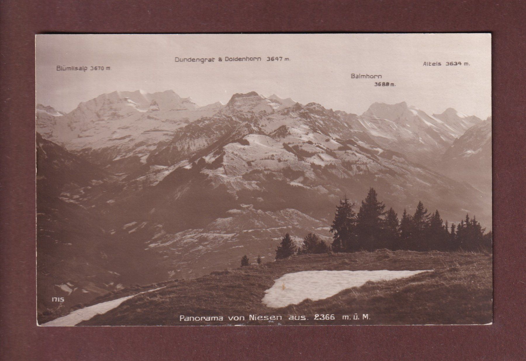 Cartoline postali: Panorama von NIESEN aus – Usato da Pully venduto da nicecards-shop