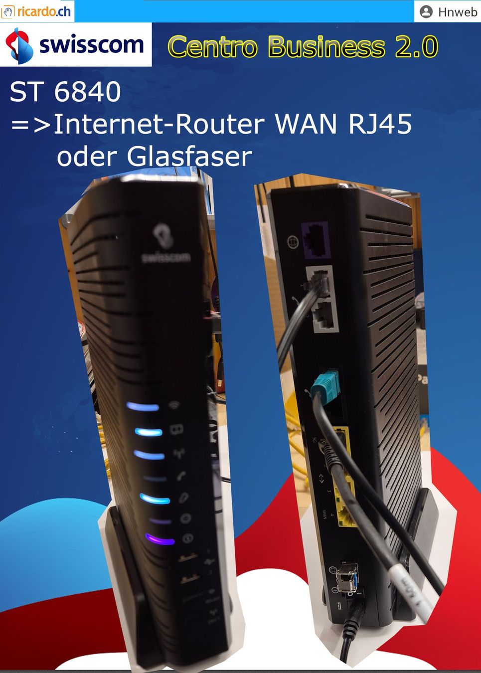 Swisscom Modems & Router: Centro Business Router 2.0 (42) – Gebraucht aus Kaisten von Hnweb 2