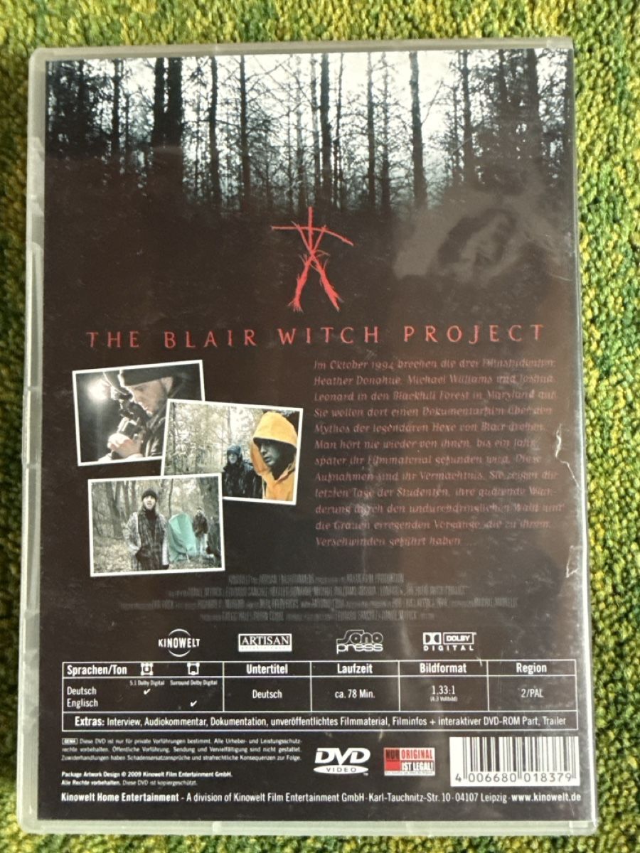 Tutti i DVDs: DVD the blair witch project – Usato da Dettighofen (Lengwil) venduto da Dolol 1