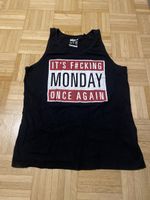 Schwarzes Tanktop mit Aufdruck - Grösse L - Top Zustand!
