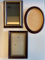 3er Set Vintage Bilderrahmen Holzrahmen Goldrand