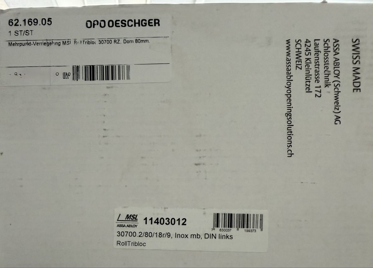 Eisenwaren: SerrureMSL RollTribloc 30700.2 Serrure multipoints 4 point – Neu (gemäss Beschreibung) aus Lausanne von OFFICINA.shop 3