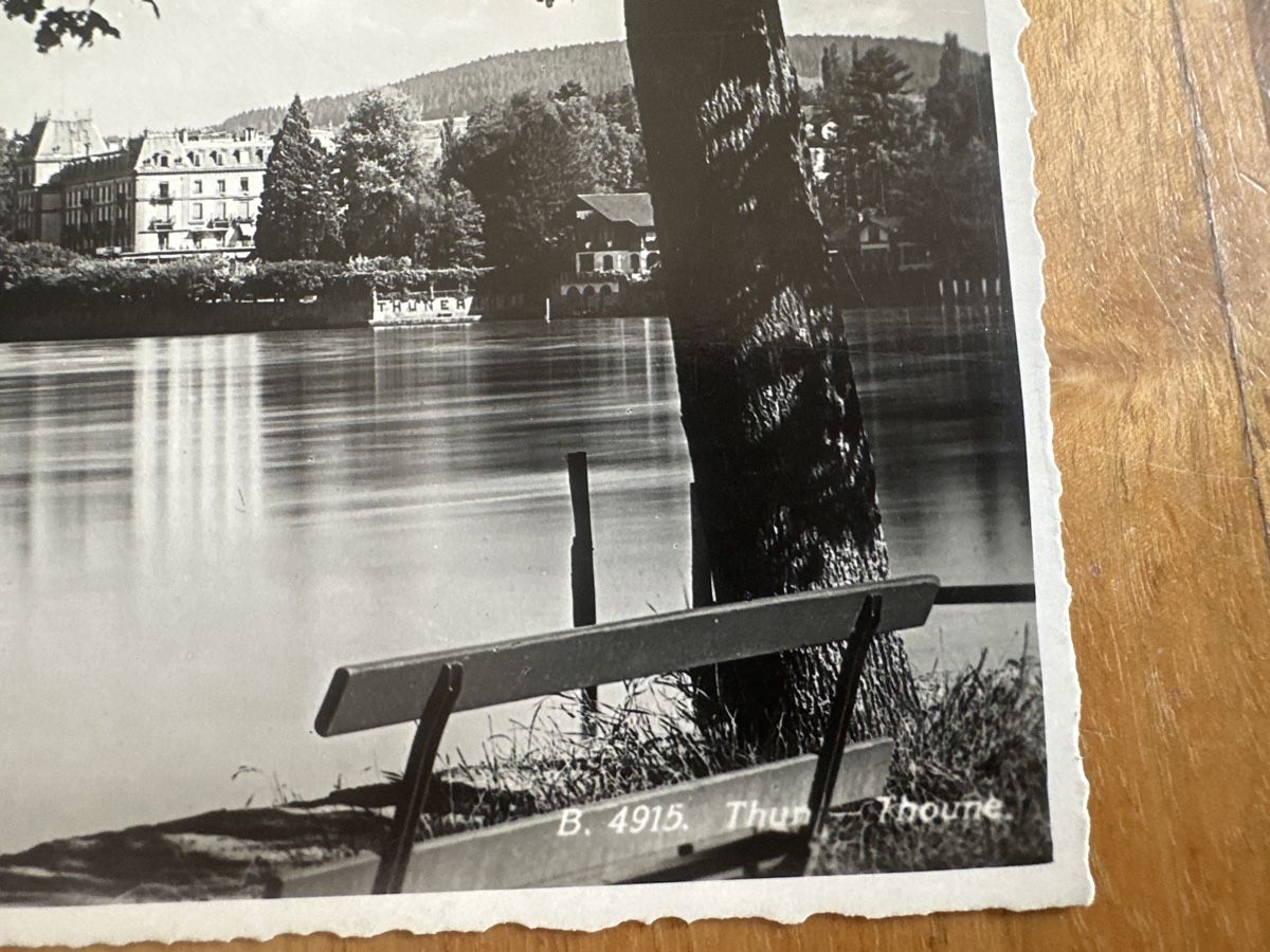 Ansichtskarten: AK Thun 1936, sehr gut erhalten. – Gebraucht aus Frauenfeld von aluma14 1