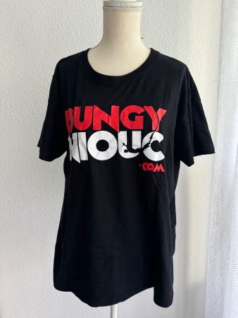 Schwarzes BUNGY NiOUC.COM T-Shirt, Top Zustand.