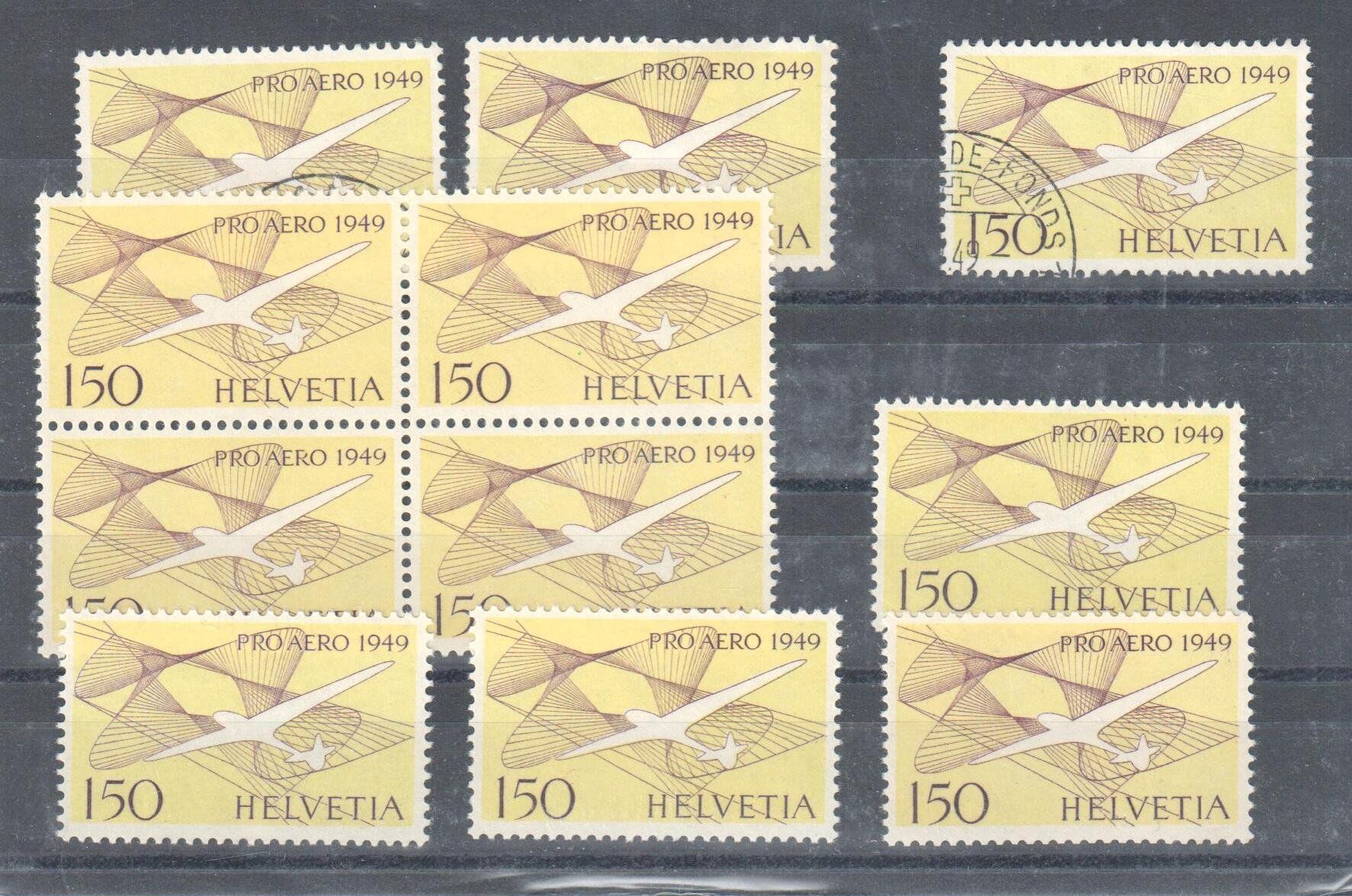 Tutti i francobolli: LOT PRO AERO 1949 – Usato da Glattfelden venduto da Schmue23