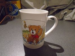 Tasse / Mug, weiss / Bär am Fischen