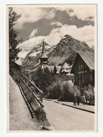 Ansichtskarte 1949 Arosa, Blick Dorfkirche mit Bergen