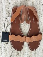 Zara scalloped sandals Sandalen 41 Chloé style NEW