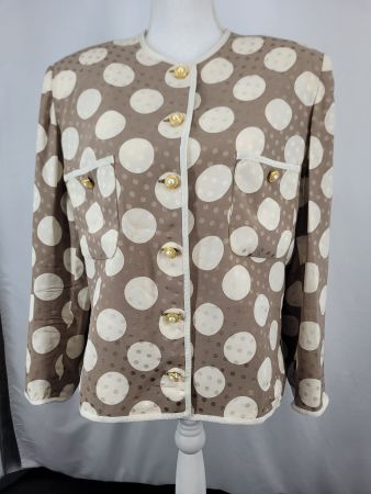 Veste vintage crème / beige 100% soie