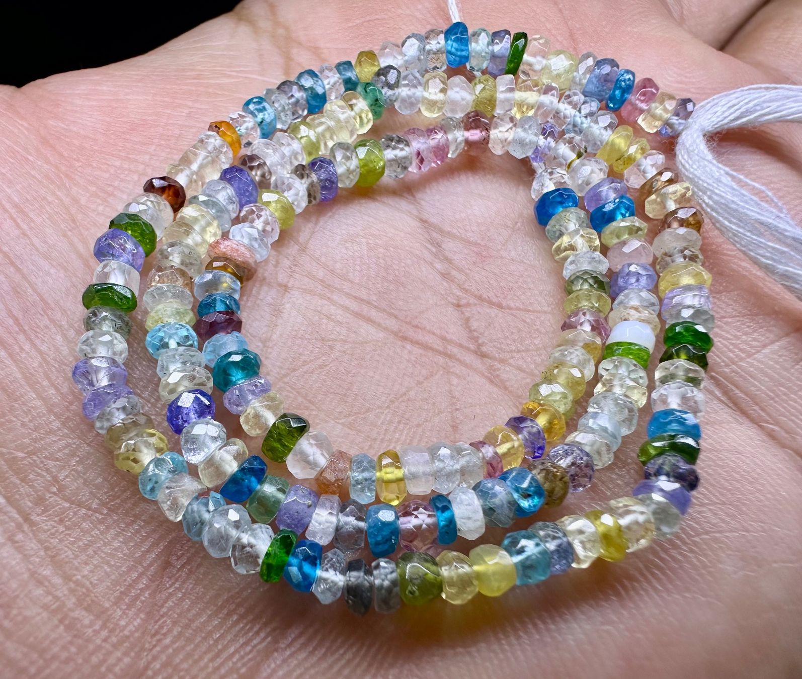 Pierres précieuses: Multi-Color Edelstein-Strang facettiert Tansanit Turmalin... – Neuf (Voir description) à Langenthal par Seelenfreunde 1