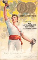 Gruss Hinwil ZH Linth-Verband-Turnfest 1908