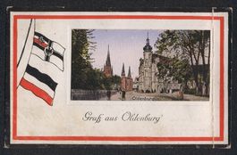 Grusskarten-AK Oldenburg / O., Strassenp