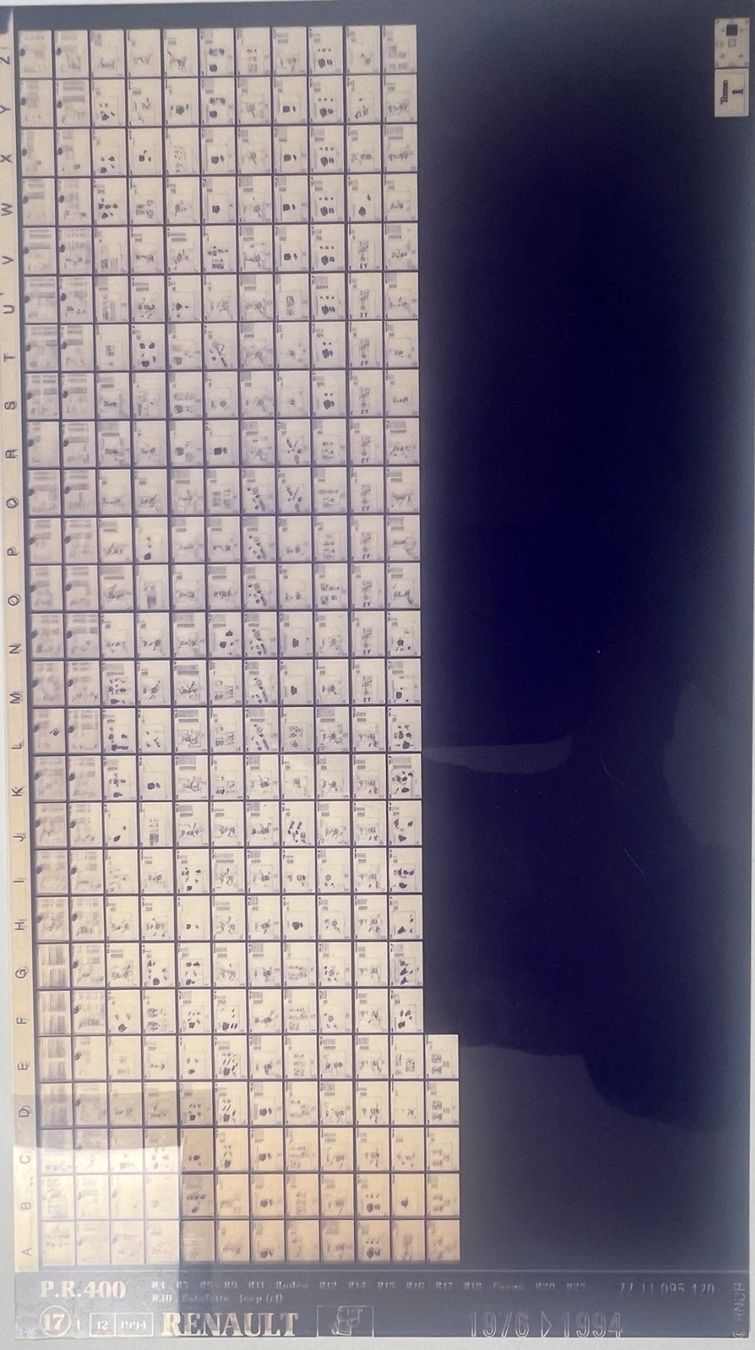Renault Documenti: ORIGINAL ERSATZTEILKATALOG - MICROFICHES | RENAULT VERGASER – Usato da Unterägeri venduto da GIGOLOLIT