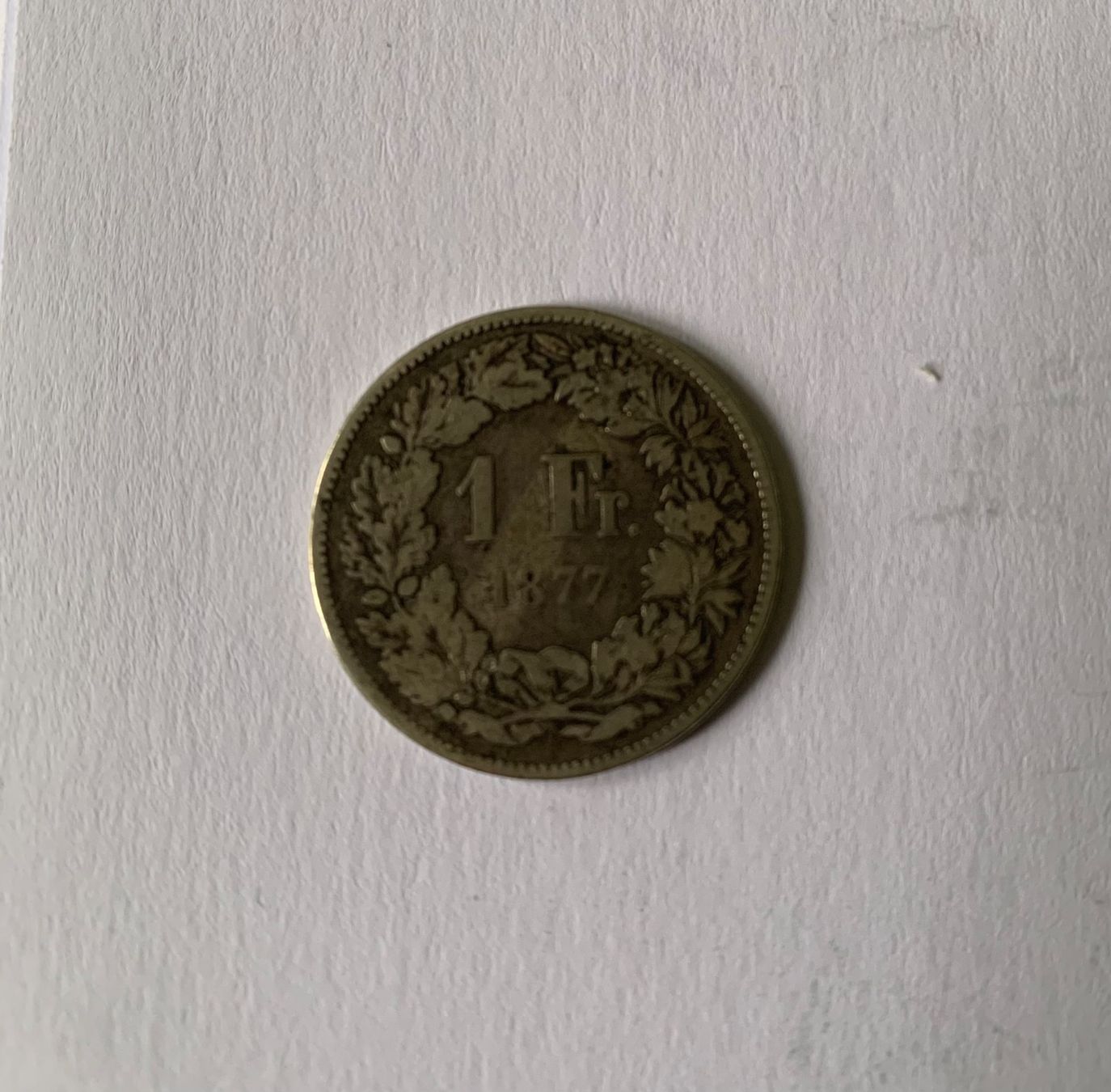 Tutti le monete: 1 Franken 1877 - Silber - Schweiz – Usato da Zürich venduto da Apache4 2