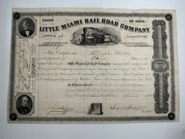 Wertpapier Little Miami Railroad Company 1854
