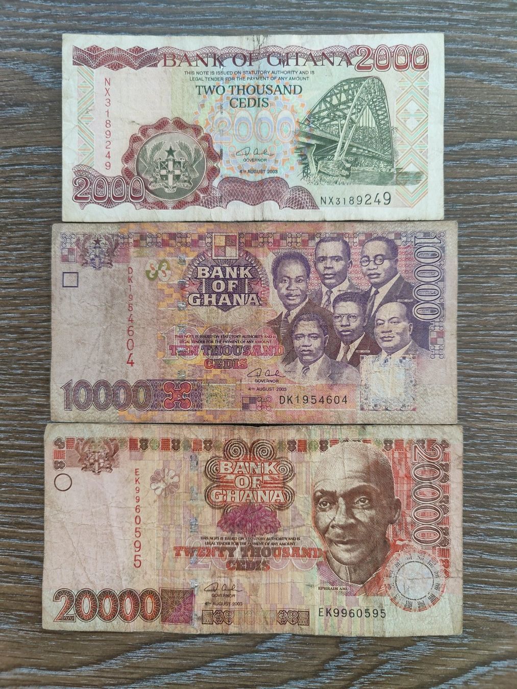 Banconote: LOT Ghana 3 Stück !!!!!!! – Usato da Flaach venduto da Lonzo99
