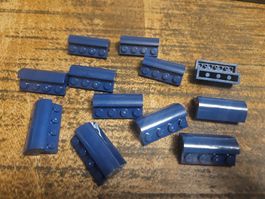 lego 6081 lot de 12 pièces Dark Blue Slope, Curved 2 x 4 x 1