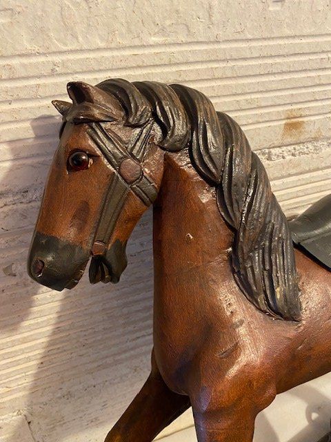 Statuette: ANTIKES PFERD AUF RÄDER – Usato da Chur venduto da silbermon 9