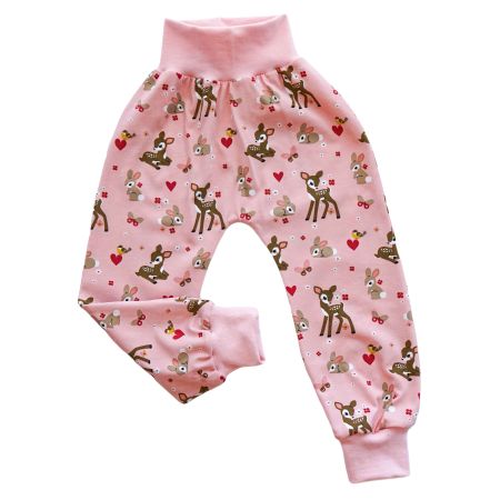 Pumphose mit Rehe / Bambi & Hasen Gr.74/80 NEU