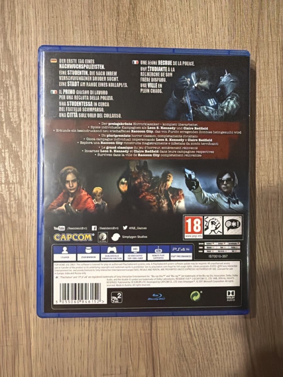 Giochi: Resident Evil 2 Ps4 – Usato da Hagendorn venduto da masterchieff 1