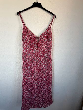 Robe KOOKAÏ à fines bretelles imprimé floral rouge – T:36