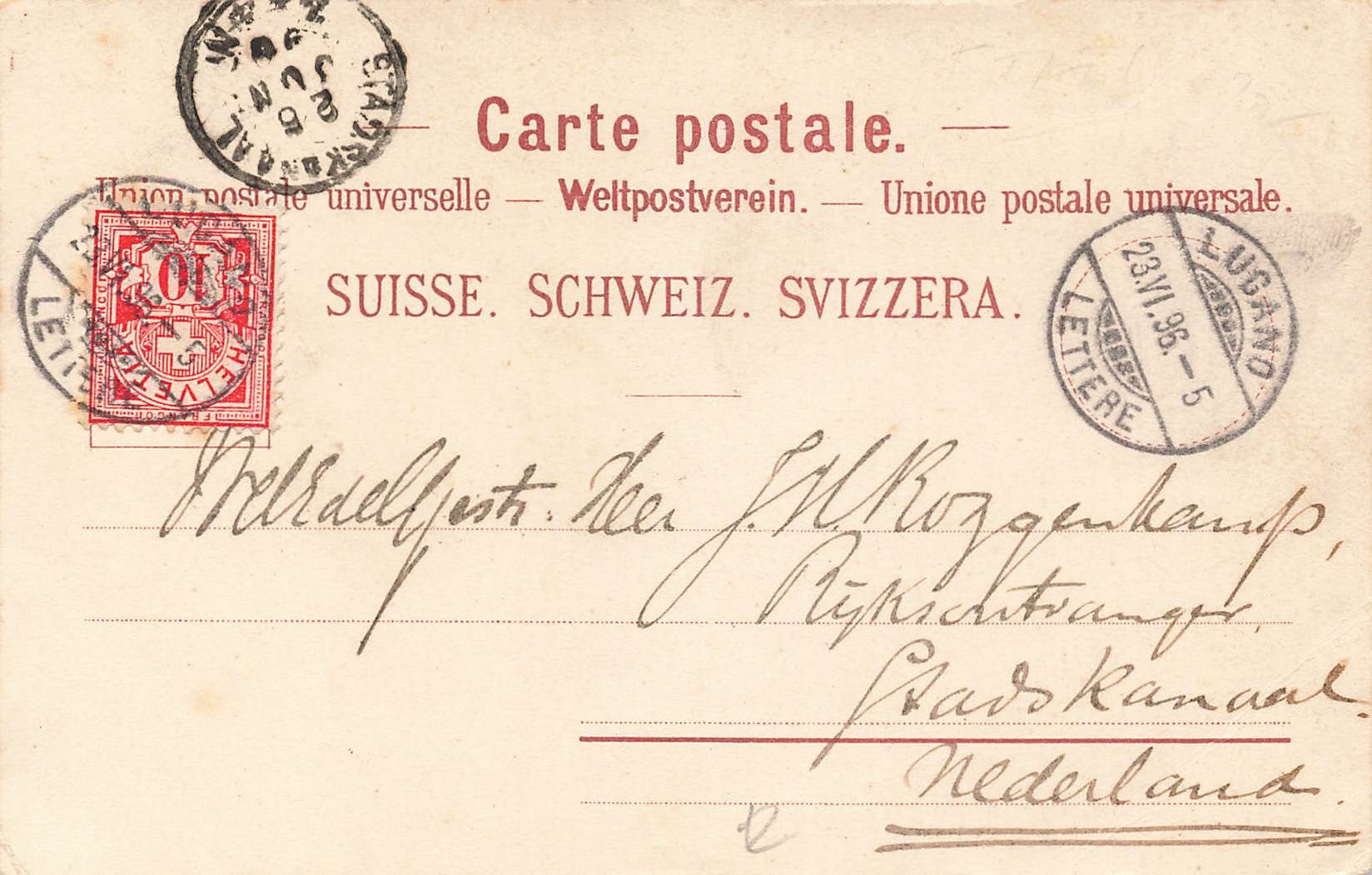 Cartoline postali: Hotel Garni walter Lugano Litho – Usato da Biasca venduto da Blenio71 1
