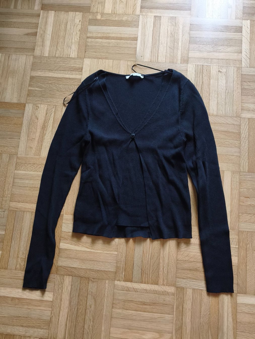 Tom Tailor Top: Oberteil, Schwarz, Strickjacke-Top 2 in 1 – Usato da Bern venduto da Tschu_Tschu