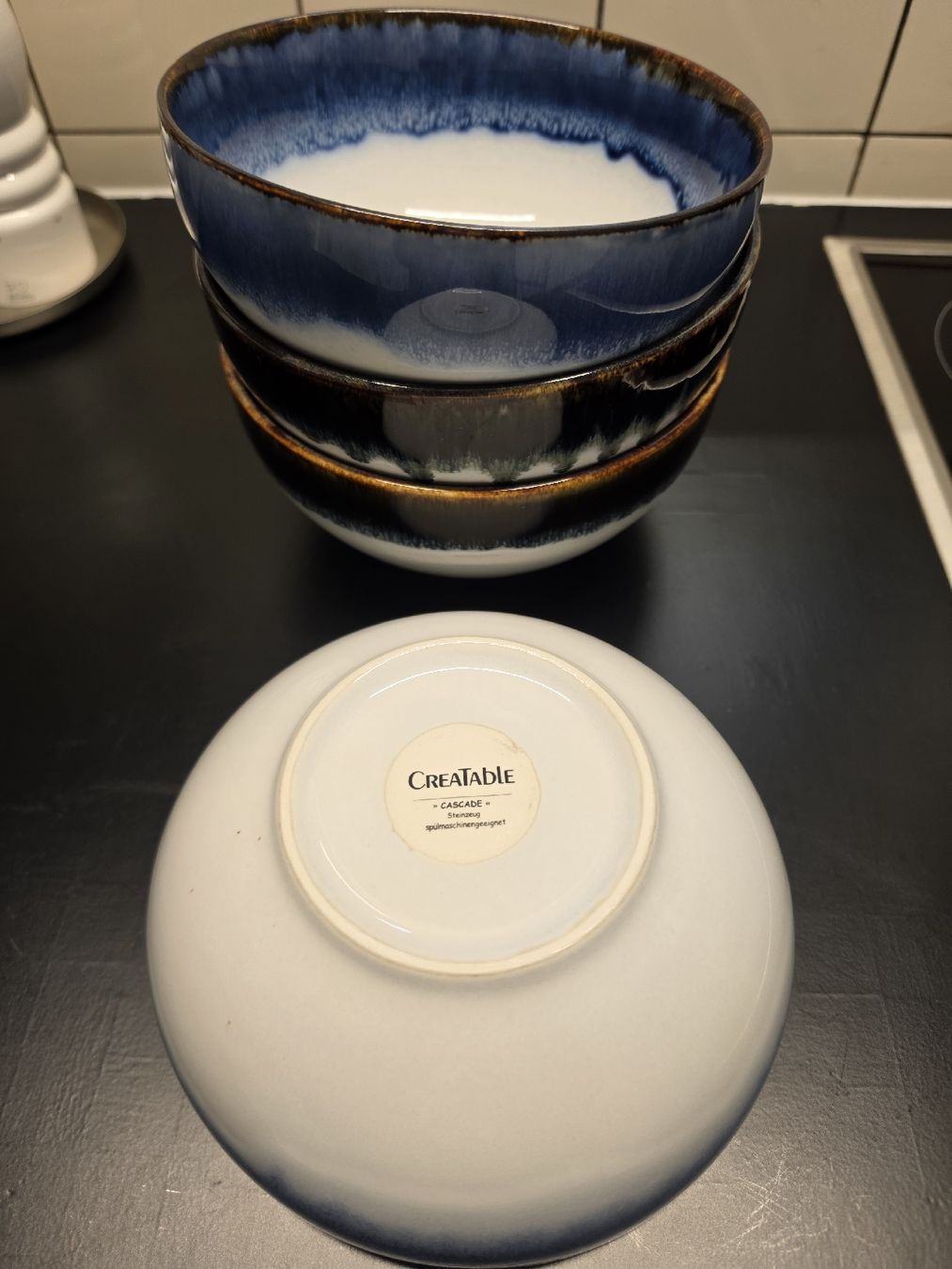 Ciotole: 4 Creatable Schüsseln Serie Cascade blau  – Usato da Wallisellen venduto da BaronesseLea 2