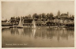 RAPPERSWIL Hafen mit neuem Quai - Segelschiffe
