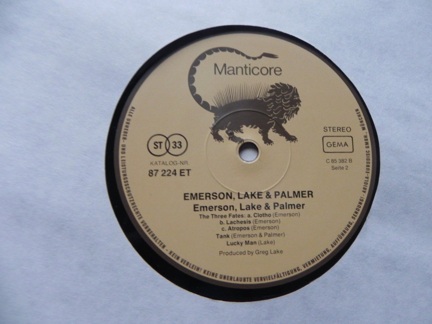 Schallplatten: LP Progressiv Rock Emerson Lake & Palmer 1983 – Gebraucht aus Siebnen von krimsie 4