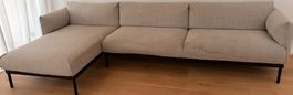 IKEA ÄPPLARYD 4er-Sofa mit Récamiere – Lejde hellgrau, 4 Jah