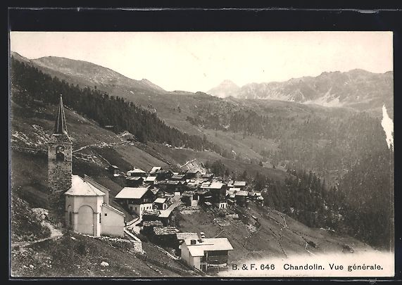 Cartoline postali: AK Chandolin, Vue generale – Usato da Berlin venduto da bartko-reher