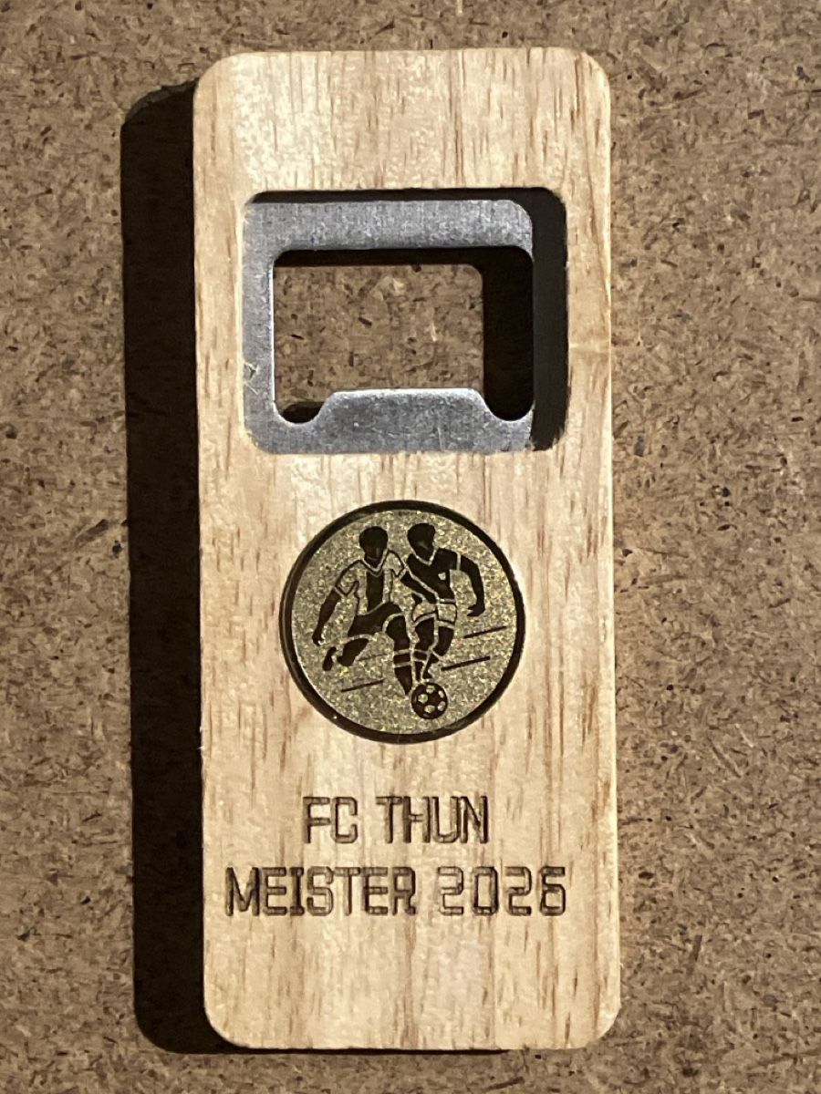 Elettrodomestici da cucina: FC THUN Meister 2026 Flaschenöffner – Nuovo (secondo la descrizione) da Erlenbach im Simmental! venduto da Simmentaler-Perlen
