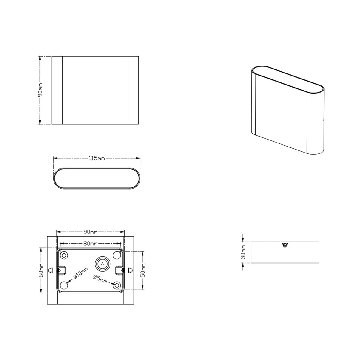 Lampade: LED Aussen Wandleuchte, 11 x 9 cm, IP54 – Nuovo (secondo la descrizione) da Kreuzlingen venduto da Smart-Light 4