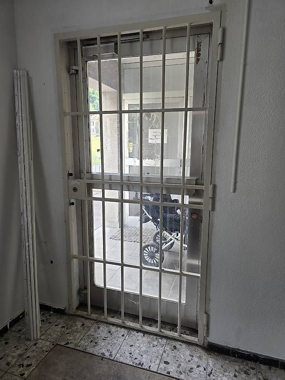 Porte: Glastür mit Rahmen und Gitter – Usato da Bärschwil venduto da berofeh