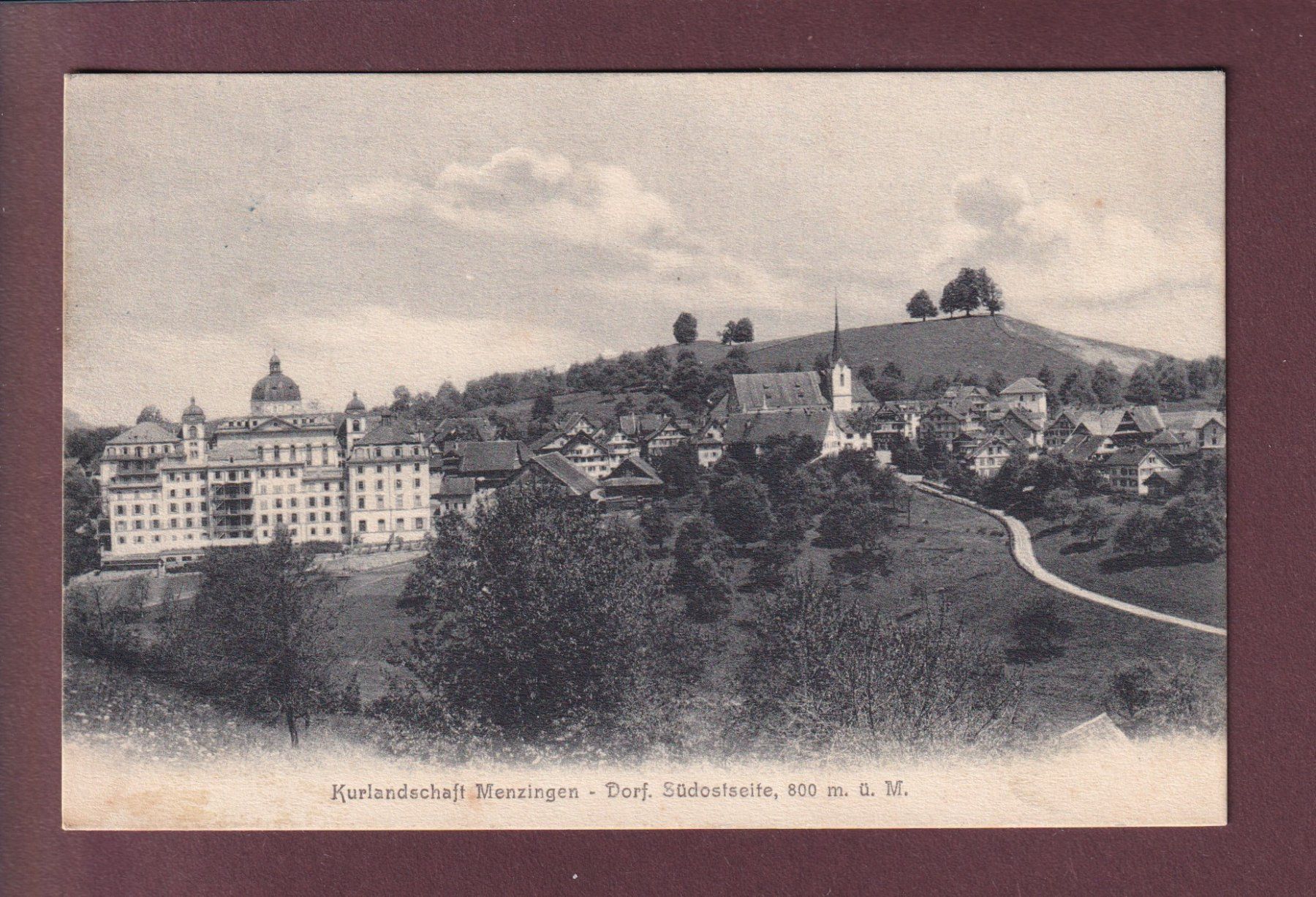 Cartoline postali: MENZINGEN - Südostseite - 1909 – Usato da Pully venduto da nicecards