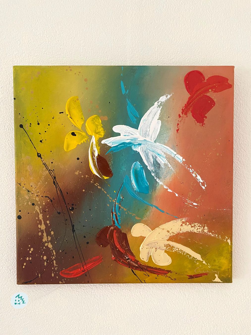 Dipinti: Abstraktes Gemälde, Acryl, Bild, abstrakte Kunst, Deko – Nuovo e nell'imballaggio originale da Fanas venduto da Omibia 1