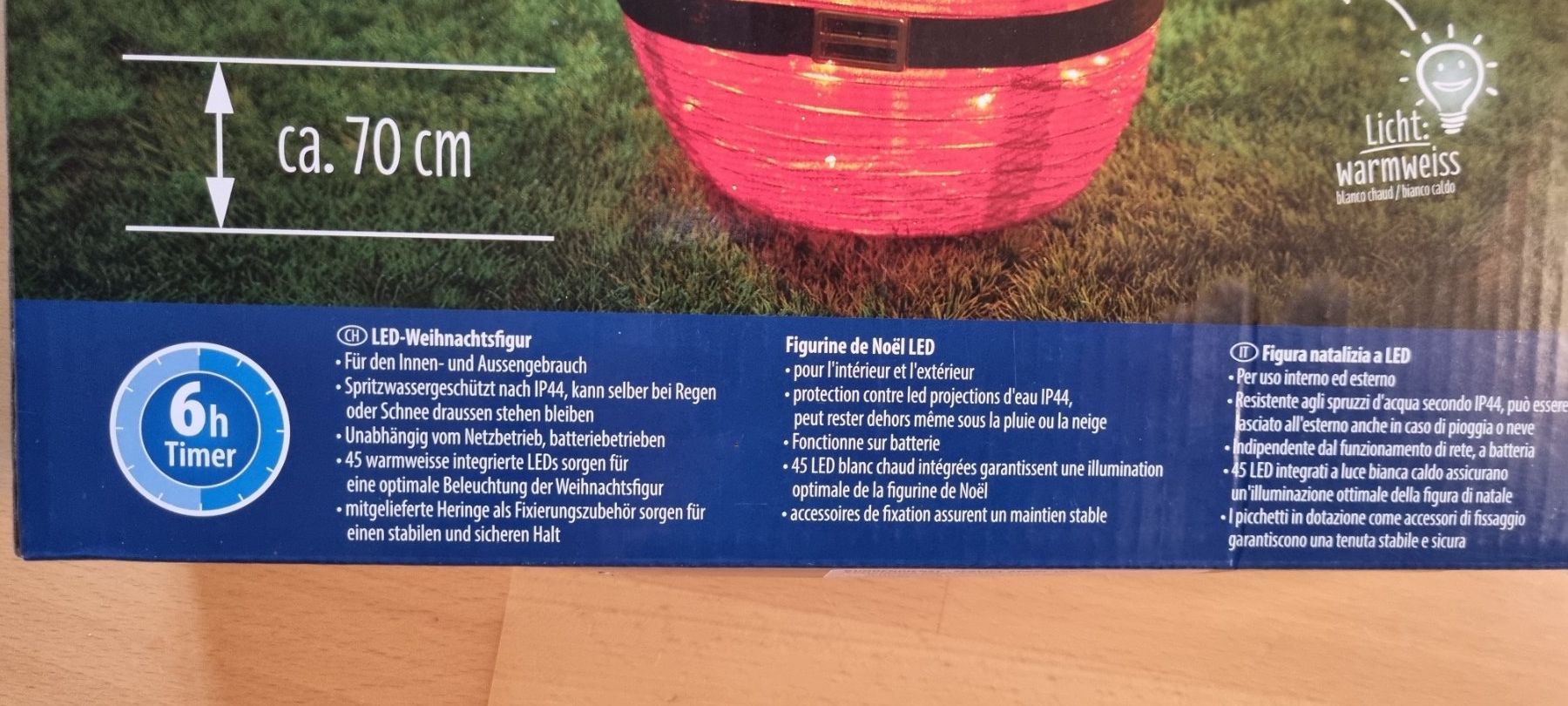 Tutte le decorazioni: LED-Weihnachtsmann 70cm – Nuovo (secondo la descrizione) da egliswil venduto da Maggy6 1