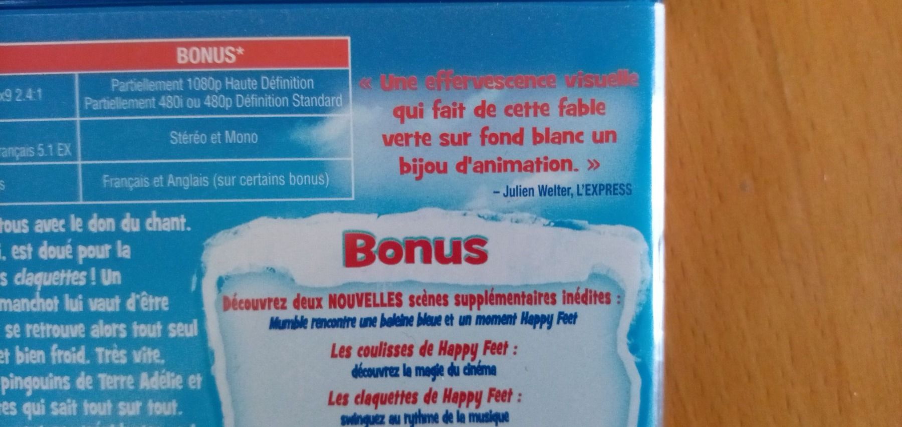 Tutti i DVDs: Blu-ray HAPPY FEET – Usato da Porrentruy venduto da tupatup 9