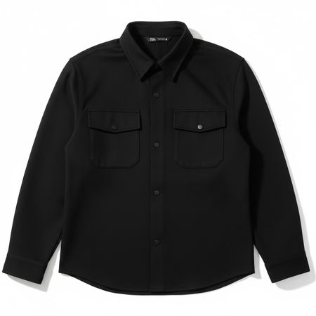 SurChemise veste ZARA noir bouton pression - M 