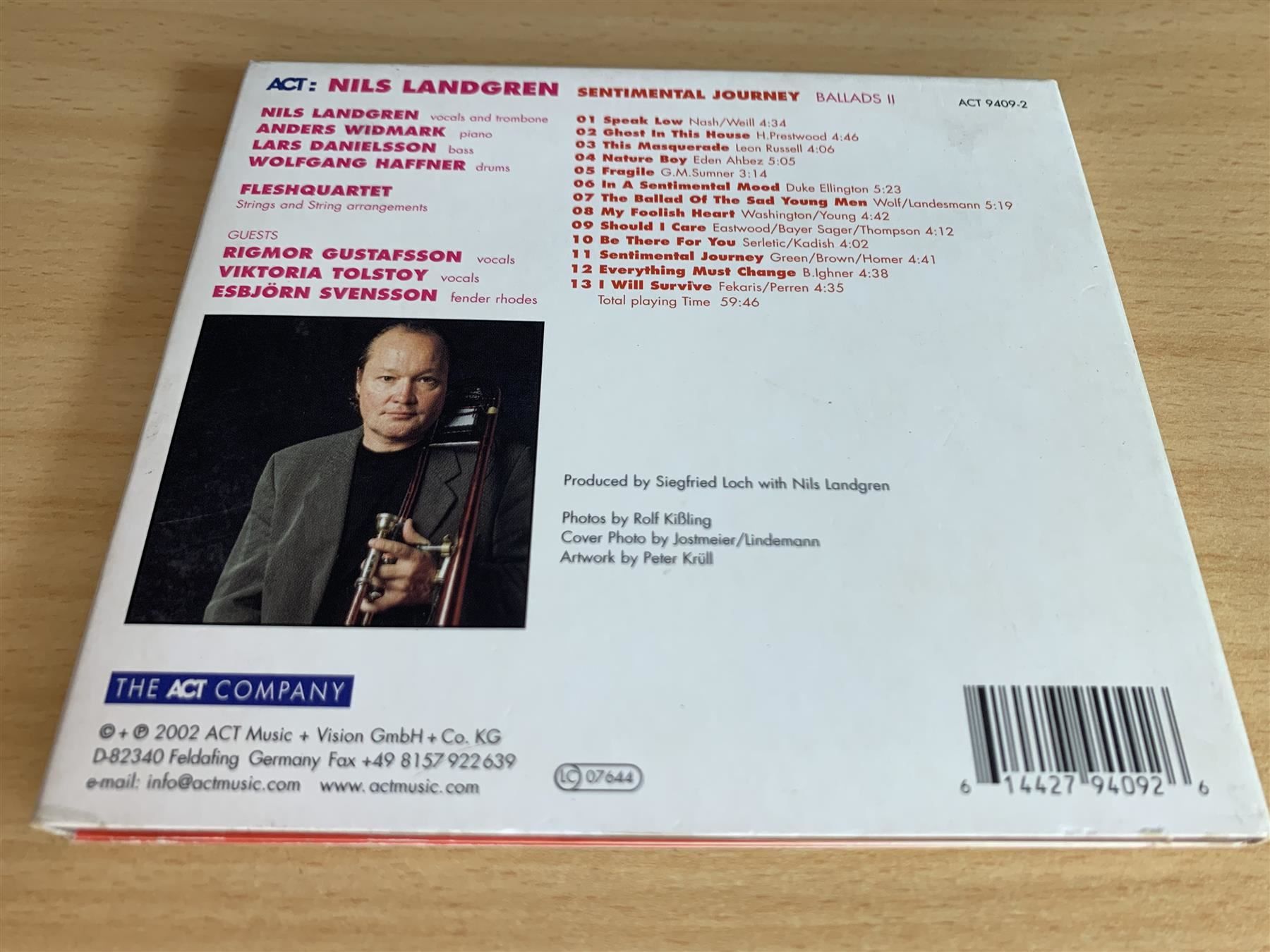 CD: Nils Landgren – Sentimental Journey – Usato da Rikon im Tösstal venduto da Alpenmutz 1