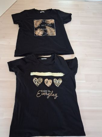 2 T SHIRT M SCHWARZ