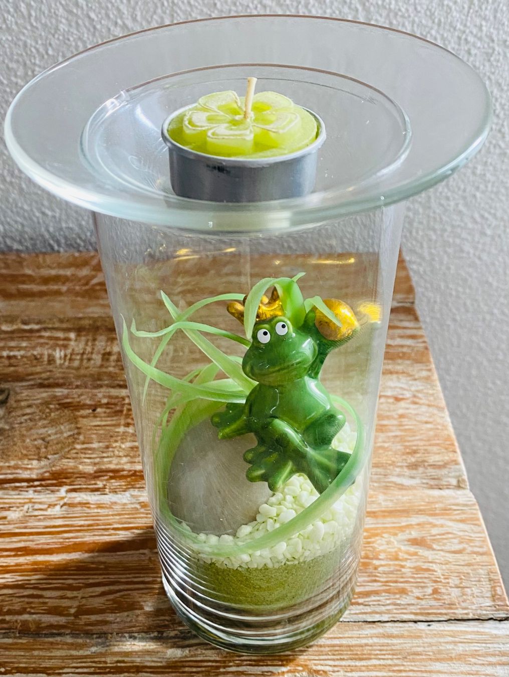 Tutte le decorazioni: Froschkönig im Glas mit Teelichthalter! – Usato da Reichenburg venduto da Noxima