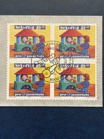 Bloc de 4 timbres Pro Juventute 2003 oblitéré 85+35
