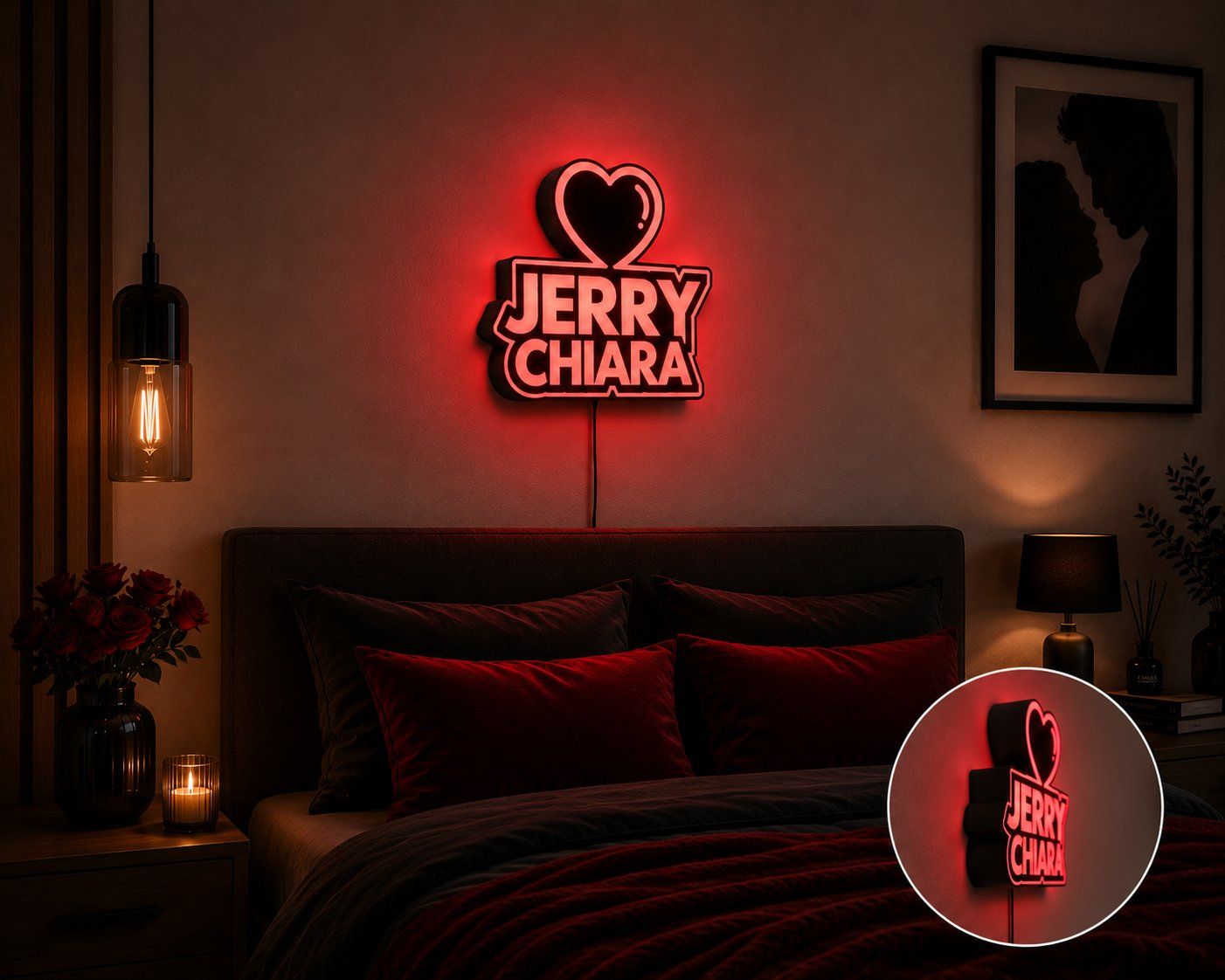 Tutte le decorazioni: Personalisiertes LED Namensschild mit Wunschname – Nuovo (secondo la descrizione) da Frauenfeld venduto da Super_Collector